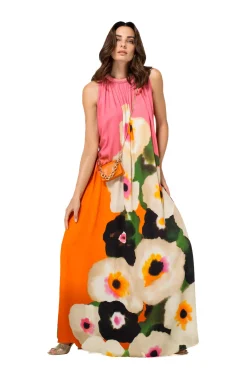 Femmes Caroline Biss Robes*1138-69 / Robe Longue Festive Fluide