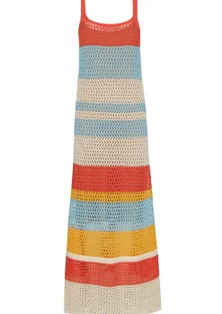 Femmes Caroline Biss Robes*3110-89 / Robe Midi Au Crochet D'Ete