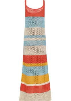 Femmes Caroline Biss Robes*3110-89 / Robe Midi Au Crochet D'Ete