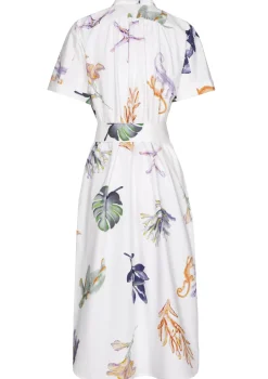 Femmes Caroline Biss Robes*3181-69 / Robe Midi Droite Confortable En Coton