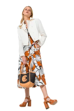 Femmes Caroline Biss Robes*1101-39 / Robe Midi En Coton