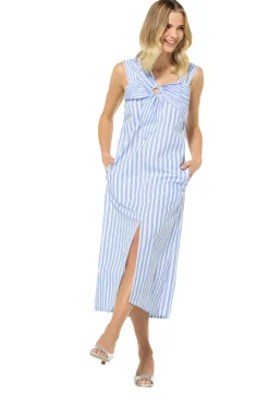 Femmes Caroline Biss Robes*3178-24 / Robe Midi Estivale En Coton