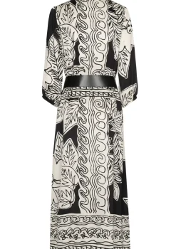Femmes Caroline Biss Robes*1159-19 / Robe Midi Fluide