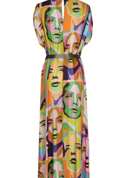 Femmes Caroline Biss Robes*1142-79 / Robe Midi Fluide Pop-Art