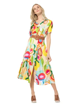 Femmes Caroline Biss Robes*3166-79 / Robe Midi Frivole