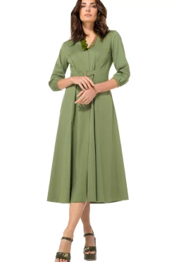 Femmes Caroline Biss Robes*1167-60 / Robe Midi Legere Avec Stretch