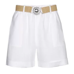 Femmes Caroline Biss Pantalon*3568-90 / Short En Lin, Taille Normale