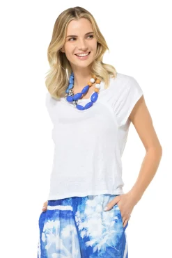 Femmes Caroline Biss Hauts*3972-90 / Top Asymetrique En Lin