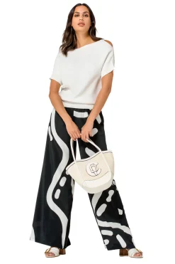 Femmes Caroline Biss Tire*1246-91 / Top En Maille Fine Effet Epaule
