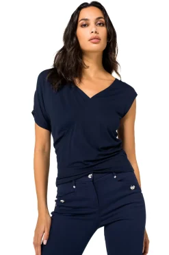 Femmes Caroline Biss Hauts*1901-21 / T-Shirt Asymetrique En Jersey