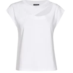 Femmes Caroline Biss Hauts*1981-90 / T-Shirt En Coton Effet Epaule