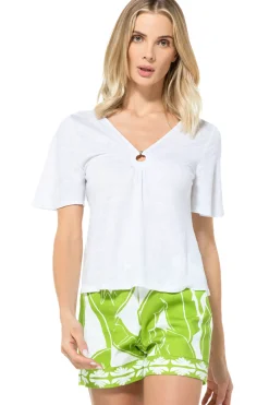 Femmes Caroline Biss Hauts*3971-90 / T-Shirt En Lin